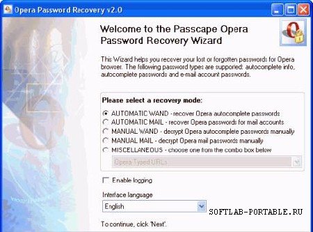 Opera Password Recovery v3.7.3.272 Rus