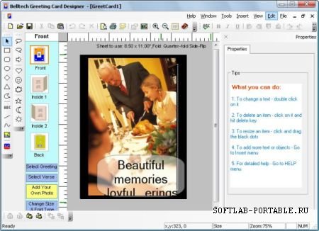 Belltech Greeting Card Designer 5.4 Portable