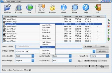 Allok Video Joiner 4.6.0529 Portable