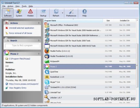 Uninstall Tool 2.9.7 build 5118 Portable