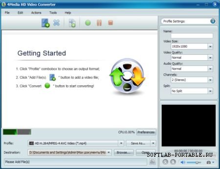 4Media HD Video Converter 6.5.3.0310 Portable