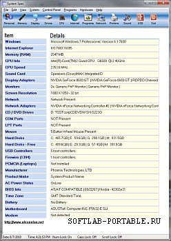 System Spec 3.09 Portable