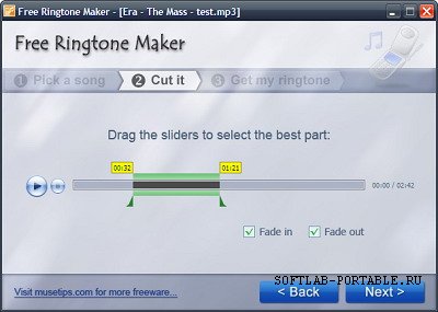 Musetips Free MP3 Ringtone Maker 2.5.0.3533 Portable