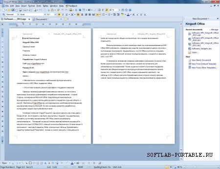 Kingsoft Office 2012 8.1.0.3036 Portable